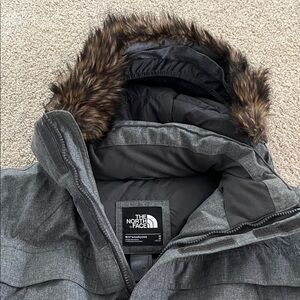 The North Face Kids Charcoal Puffer Jacket